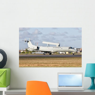 Brazilian Air Force Embraer Wall Decal Design 3 shown on a wall
