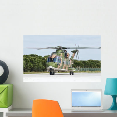 Agusta Westland Eh101 Portuguese Wall Decal shown on a wall