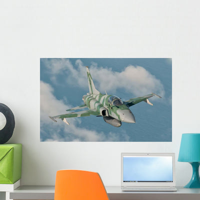 Brazilian Air Force F-5 Wall Decal Design 11 shown on a wall