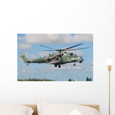 Brazilian Air Force Mi-35 Wall Decal Design 3 shown on a wall