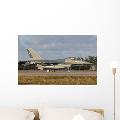 Chilean Air Force F-16 Wall Decal Design 6 shown on a wall