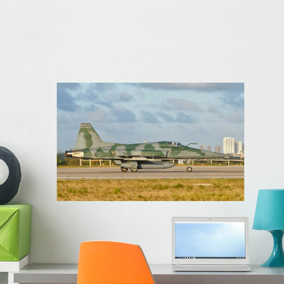 Brazilian Air Force F-5 Wall Decal Design 8 shown on a wall