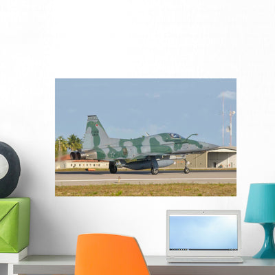 Brazilian Air Force F-5 Wall Decal Design 4 shown on a wall