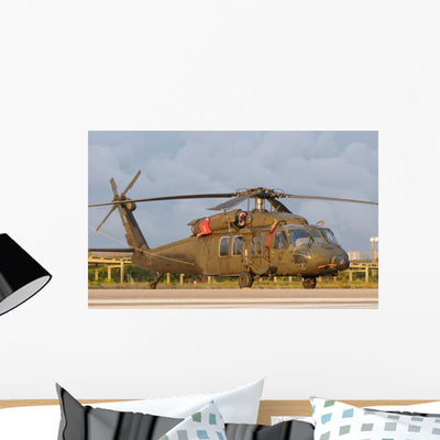 Brazilian Air Force Uh-60 Wall Decal Design 2 shown on a wall