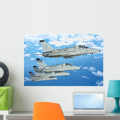 Formation Italian Air Force Wall Decal Design 2 shown on a wall
