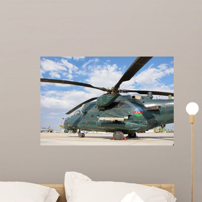 Azerbaijan Air Force Mi-35 Wall Decal Design 1 shown on a wall