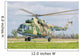 Ukrainian Army Mi-8 Helicopter Wall Decal Design 1