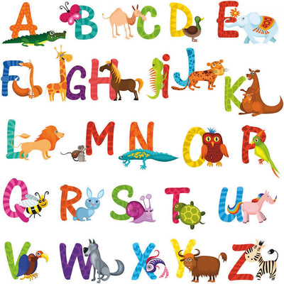 Kids Animal Alphabet Wall Decal