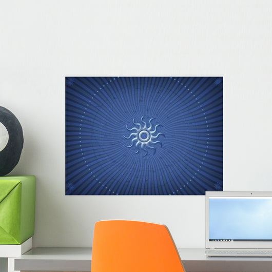 Digitally Generated Image Blue Wall Decal