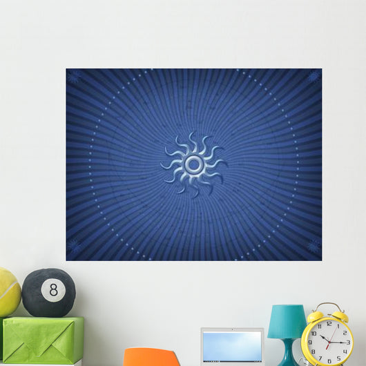 Digitally Generated Image Blue Wall Decal