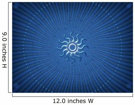 Digitally Generated Image Blue Wall Decal