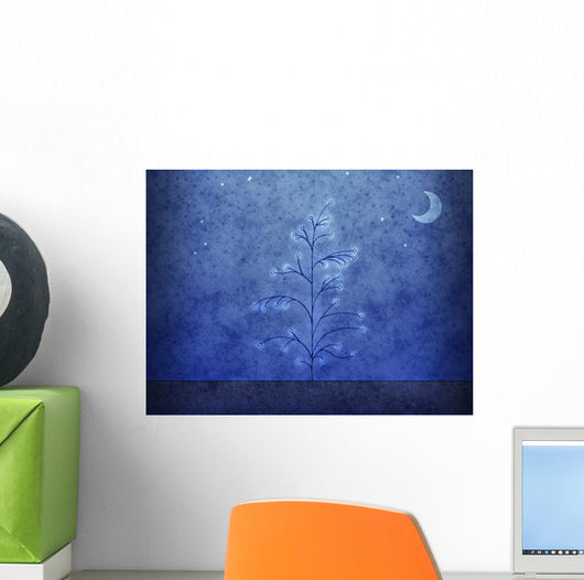 Illustration First Snowfall Wall Decal