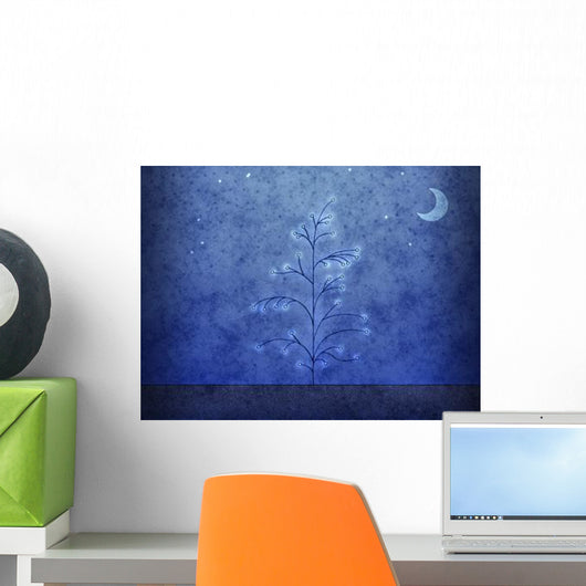 Illustration First Snowfall Wall Decal