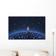 Illustration Martian Watering Starfield Wall Decal