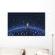 Illustration Martian Watering Starfield Wall Decal