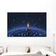 Illustration Martian Watering Starfield Wall Decal