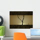 Illustration Tree against Sunset Wall Decal