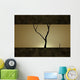 Illustration Tree against Sunset Wall Decal