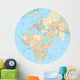 Political Map Globe Africa Wall Decal