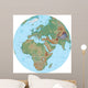World Terrain Map Globe - Africa Wall Decal