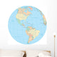 World Political Map Globe - America Wall Decal