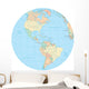 World Political Map Globe - America Wall Decal