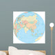 World Political Map Globe - Asia Wall Decal