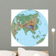 World Terrain Map Globe - Asia Wall Decal