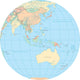 World Political Map Globe - Australia Wall Decal