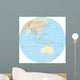 World Political Map Globe - Australia Wall Decal