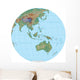 World Terrain Map Globe - Australia Wall Decal