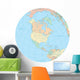 Political Map North America Wall Decal