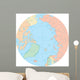 World Political Map Globe - North Pole Wall Decal