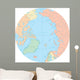 World Political Map Globe - North Pole Wall Decal