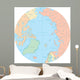 World Political Map Globe - North Pole Wall Decal