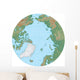 World Terrain Map Globe - North Pole Wall Decal