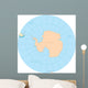 World Political Map Globe - South Pole Wall Decal