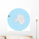 World Terrain Map Globe - South Pole Wall Decal