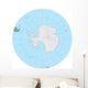 World Terrain Map Globe - South Pole Wall Decal