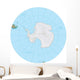 World Terrain Map Globe - South Pole Wall Decal