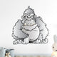 Cartoon Gorilla Wall Decal