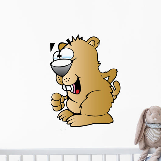 Cartoon Groundhog Wall Decal