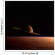 Saturn Floats above Titan Wall Decal