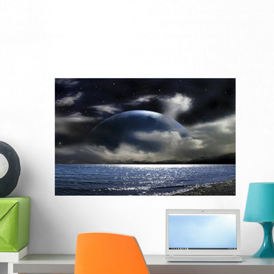 Water World Wall Decal shown on a wall