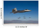 F-22 Raptors Fly Formation Wall Decal Design 3