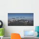 F-22 Raptors Fly Formation Wall Decal Design 1