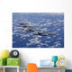 Four F-15 Eagles Fly Wall Decal