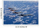 Four F-15 Eagles Fly Wall Decal