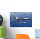 Two F-22 Raptors Fly Wall Decal Design 2