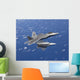 Two F-22 Raptors Maneuver Wall Decal Design 2